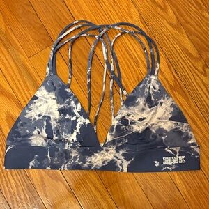 PINK Victoria's Secret Navy and White Tie-Dye Bralette